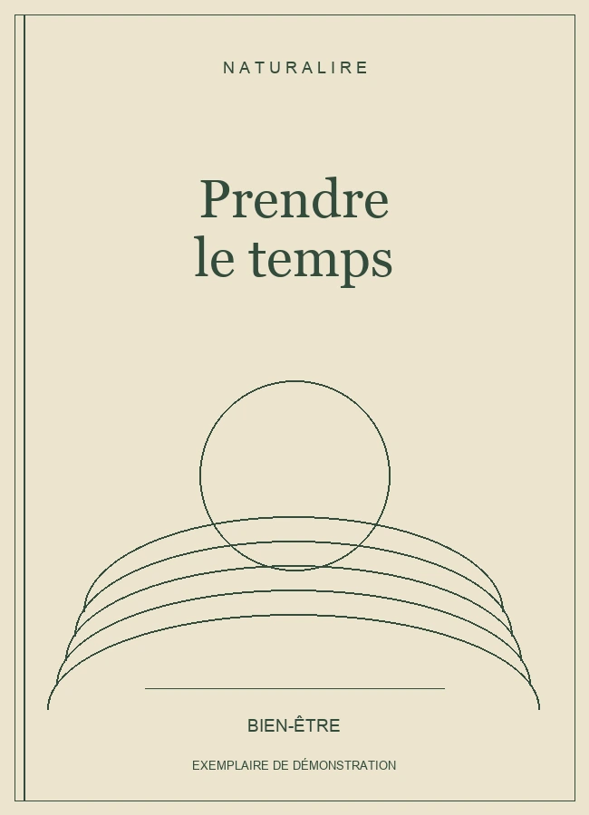 Couverture de démonstration : Prendre le temps