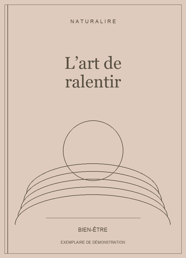 Couverture de démonstration : L’art de ralentir